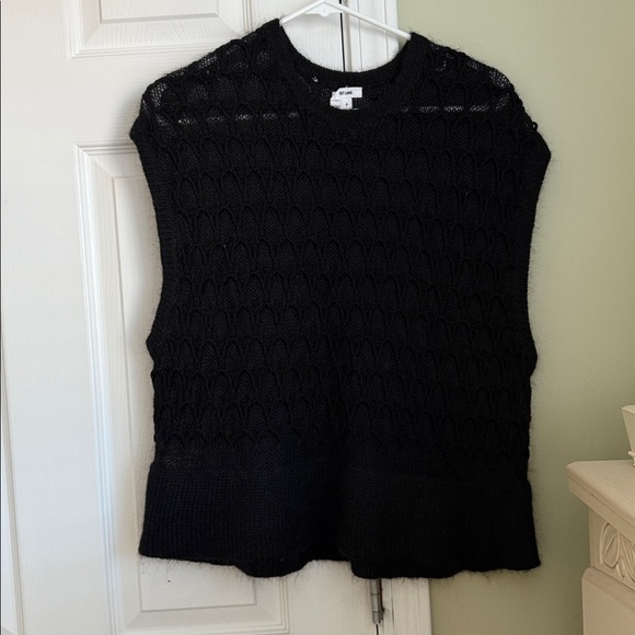 Helmut Lang Corded Lace Black Tank Top Size P - Picture 3 of 8